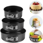 Set 3 forme rotunde pentru tort cu margine detasabila