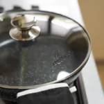 Cratita aluminiu Bohmann BH-1040-28, 28 x 7.5 cm, capac, marmorata, cu lingura din teflon, negru - imagine 3