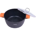 Cratita aluminiu Bohmann BH-7350-28MRB, 5.8 L, 28 x 12.5 cm, interior granit, capac - imagine 2