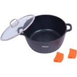 Cratita aluminiu Bohmann BH-7350-28MRB, 5.8 L, 28 x 12.5 cm, interior granit, capac - imagine 3