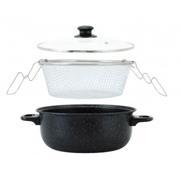 Cratita friteuza cu capac si cos pentru prajit Grunberg GR2958