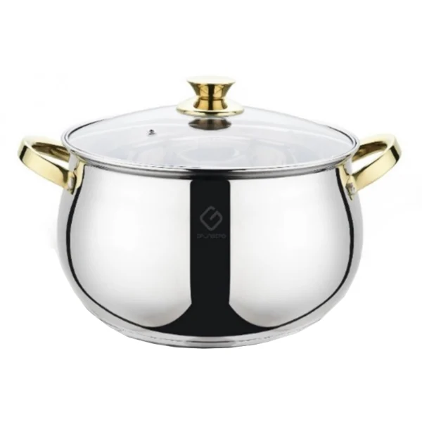 Cratita inox cu capac sticla Grunberg GR6826