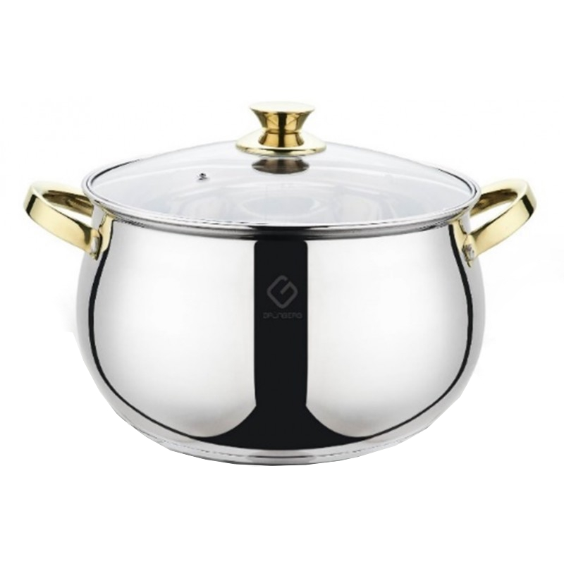 Cratita inox cu capac sticla Grunberg GR6826