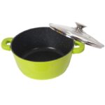 Cratita marmorata Bohmann BH-7320MRB-GR, 2.2 L, 20 x 9 cm, compatibila inductie, verde - imagine 2