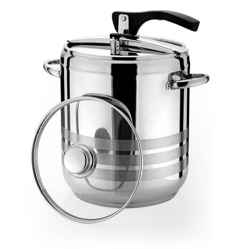 Oala sub presiune cu capac din sticla Grunberg PC9