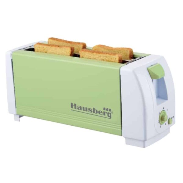 Prajitor paine 4 felii Hausberg HB-185, 1300W, verde