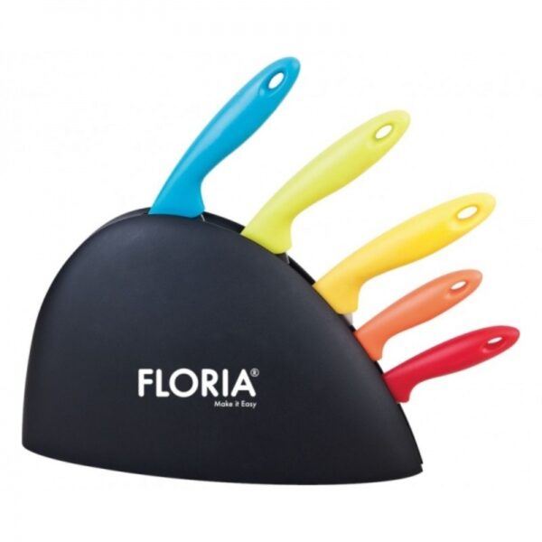 Set cutite 5 piese cu suport Floria ZLN1150