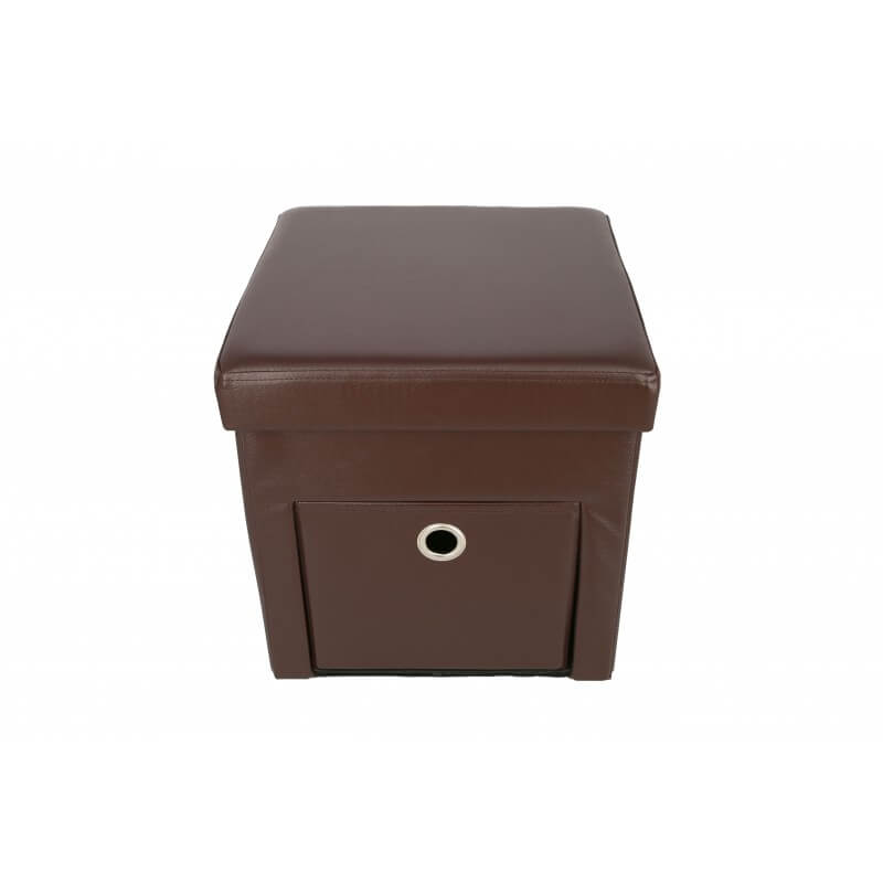 Taburet pliabil cu spatiu de depozitare si sertar Grunberg TB61