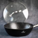 Tigaie inalta din aluminiu Bohmann BH-1108-24MRB, 24 x 7 cm, maner inox, interior marmorat, capac - imagine 2