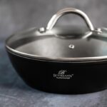 Tigaie inalta din aluminiu Bohmann BH-1108-24MRB, 24 x 7 cm, maner inox, interior marmorat, capac - imagine 6