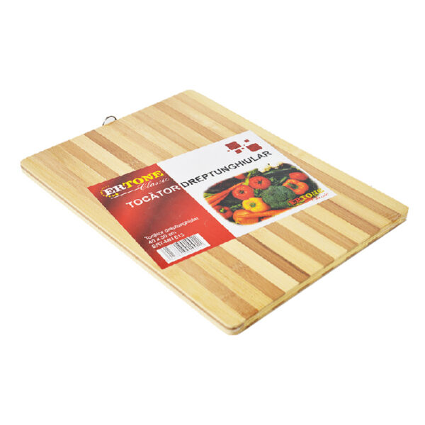 Tocator dreptunghiular din bambus Ertone ERT-MN 608, 20 x 15 cm
