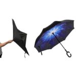 Umbrela reversibila Ertone ERT2020-30, cu model galaxie - imagine 3