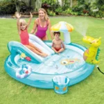 Piscina cu model Crocodil & Tobogan