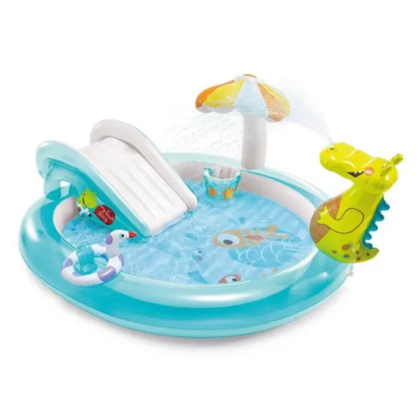 Piscina cu model Crocodil & Tobogan