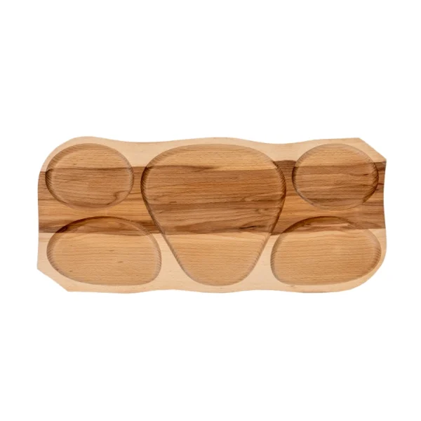Platou lemn cu 5 compartimente 63x28x2.5cm EXT 6080