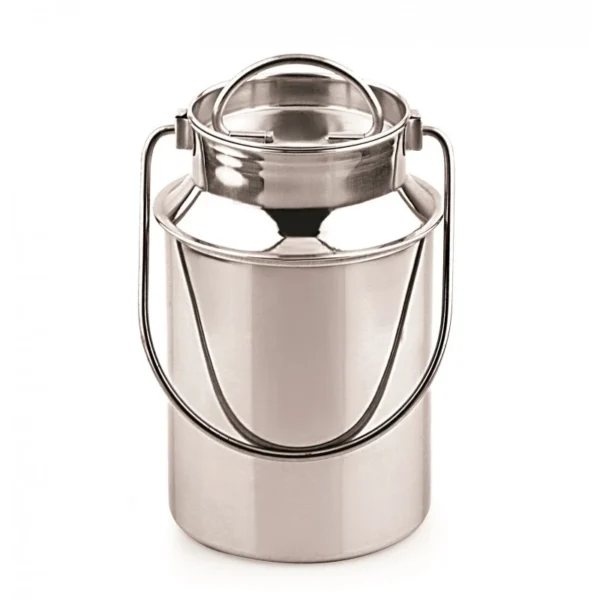 Recipient inox cu capac si maner pentru depozitare lapte Grunberg IRL55L