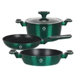 Set 3 vase pentru gatit Grunberg GR2717 verde