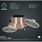 Set 4 vase pentru gatit Grunberg GR2719 auriu