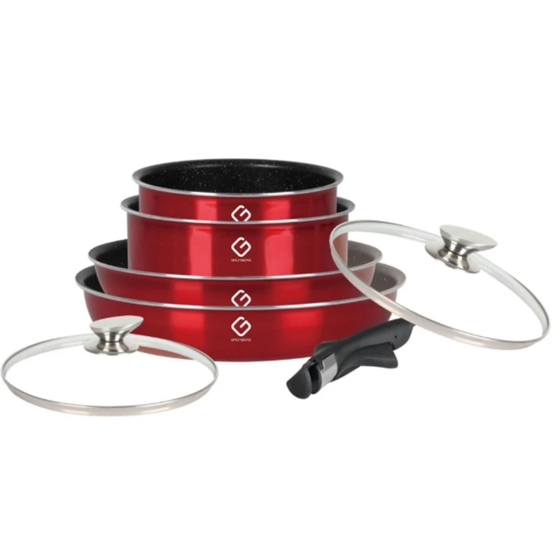 Set 4 vase pentru gatit Grunberg GR2719 rosu