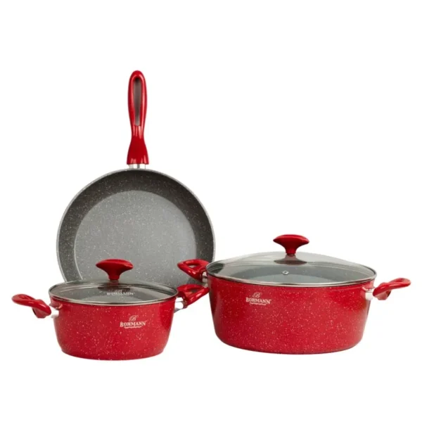 Set cratite din aluminiu forjat + tigaie Bohmann BH-7355