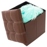 Taburet pliabil cu spatiu de depozitare Grunberg TB54 maro