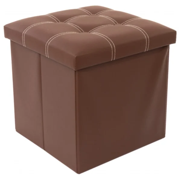 Taburet pliabil cu spatiu de depozitare Grunberg TB54 maro