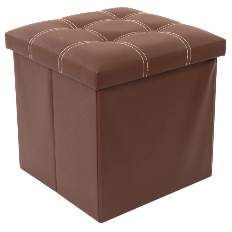 Taburet pliabil cu spatiu de depozitare Grunberg TB54 maro