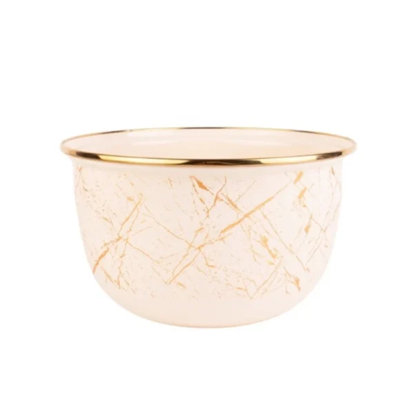 Bol emailat Goldmann GM-4514B, 14x7.5cm, capacitate 1 litru, crem