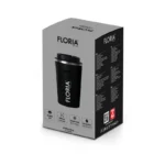 Cana de cafea tip termos Floria ZLN9969, capacitate 380ml, interior din inox, pereti dubli, negru - imagine 2