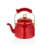 Ceainic emailat Goldman GM-025R, 2.5 L, compatibil inductie, maner termorezistent, rosu