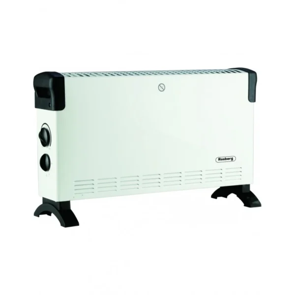 Convector electric Rosberg R51974FT, 2000 W, functie Turbo, 3 trepte temperatura, termostat reglabil, alb
