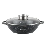 Cratita aluminiu Goldmann GM-0532, 32x8.5 cm, 5.5 L, inductie, acoperire ceramica, capac