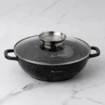 Cratita aluminiu Goldmann GM-0532, 32x8.5 cm, 5.5 L, inductie, acoperire ceramica, capac - imagine 2