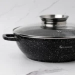 Cratita aluminiu Goldmann GM-0532, 32x8.5 cm, 5.5 L, inductie, acoperire ceramica, capac - imagine 3