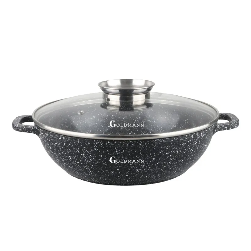 Cratita-aluminiu-Goldmann-GM-0536.webp Cratita aluminiu Goldmann GM-0536, 36x9 cm, 8 L, inductie, acoperire ceramica, capac - imagine 1