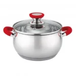 Cratita din inox Bohmann BH-2315-24, manere rosii