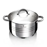 Cratita inox Blaumann BL-1022A, 7.6 L, 26x15.5 cm, capac sticla, manere nituite