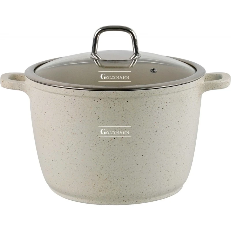 Oala-aluminiu-turnat-Goldmann-GM-0624B.webp Oala aluminiu turnat Goldmann GM-0624B, 24x16.5 cm, 6.2 L, acoperire ceramica, capac, crem - imagine 1