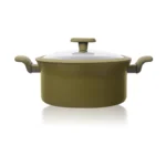 Cratita din aluminiu cu capac Grunberg GR5730, interior anti-aderent, compatibila inductie, 22x9.5 cm, 2.9 l