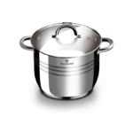 Oala inox Blaumann BL-1010A, 7.7 L, 24x17 cm, capac sticla, manere nituite