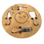 Platou din bambus, cu 4 accesorii, pentru prezentare si servire branzeturi, Grunberg GR5818