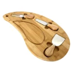 Platou din bambus, cu 3 accesorii, pentru prezentare si servire branzeturi Grunberg GR5819