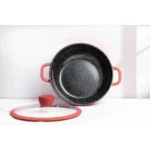 Set cratite aluminiu Goldmann GM-1009, 1.8 L, 2.3 L, 2.4 L, 2.5 L, 4 L, 9 piese, interior marmura, capac sticla - imagine 12