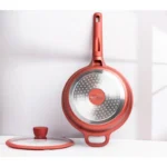 Set cratite aluminiu Goldmann GM-1009, 1.8 L, 2.3 L, 2.4 L, 2.5 L, 4 L, 9 piese, interior marmura, capac sticla - imagine 9