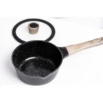 Set cratite aluminiu Goldmann GM-6009, 1.6 L, 3.3 L, 4.1 L, 4.9 L, 6.4 L, 9 piese, interior marmura, capac sticla - imagine 10