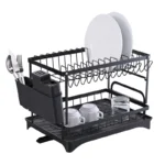 Suport vase Grunberg GR3240, 42 x 29 x 38 cm, din otel si plastic, cu tava si suport tacamuri