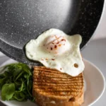 Tigaie aluminiu Goldmann GM-1000-22, 22 x 4.8 cm, interior marmorat, capac - imagine 2