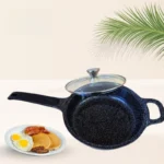 Tigaie antiaderenta Goldmann GM-0224L, 24x7 cm, 2.4L, acoperire ceramica, maner soft touch, marmorata - imagine 3