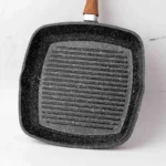 Tigaie grill aluminiu Goldmann GM-0928, 28x4.5 cm, inductie, acoperire ceramica, maner soft touch - imagine 2