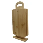 Set 4 tocatoare din bambus cu suport Grunberg GR6231